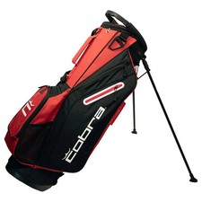 Cobra Signature Stand Bag with 14 Way Divider 9 Pockets & Rain Hood - Black/Red
