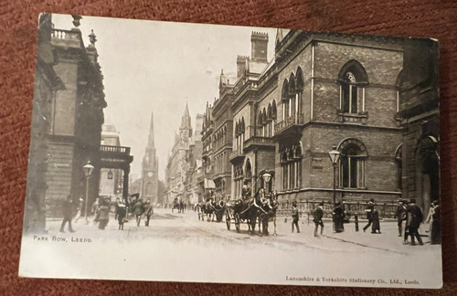 Antique postcard leeds park - antique,