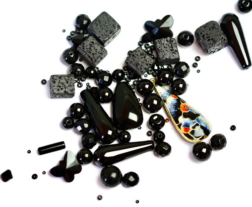 Semi precious beads mix - semi,