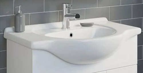 White gloss semi recessed - white,