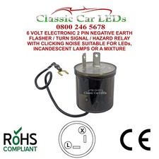 6V ELECTRONIC INDICATOR FLASHER RELAY CAR MOTORCYCLE WITH OE CLICK X L 2 PIN