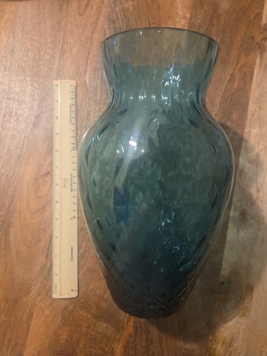 Blue green art - glass, vase