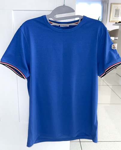 Moncler men blue shirt - blue, t-shirt