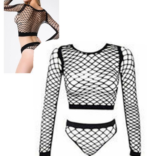 Women black long sleeve mesh - women,
