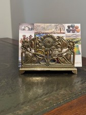 Art Nouveau retro brass letter rack/holder late 80's