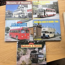 5 vintage bus books classic coaches provincial buses in colour Maidstone & dust