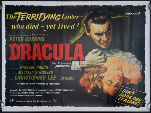 Dracula quad film poster - dracula,
