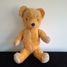 Vintage 1950s Musical lullaby Teddy bear gold Mohair 16"/41cm Jointed Deans?