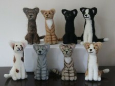 Needle Felted Cats. Handmade
