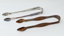 Old Sheffield Plate Sugar Tongs c.1790 Georgian Antique Silver Plated