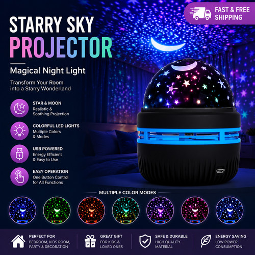 Rotating led galaxy starry - led,