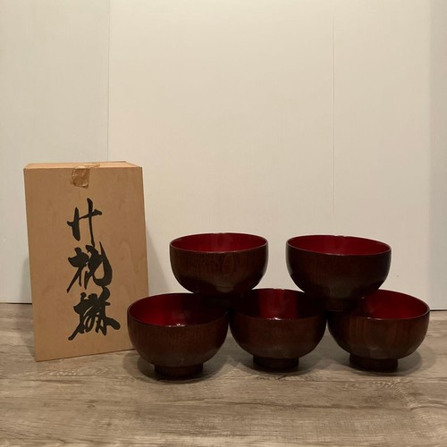 Japanese wooden lacquer - lacquer, soup
