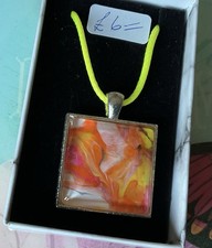 Handmade Resin Necklace With