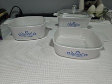 3 corning ware dishes 1 lid.3