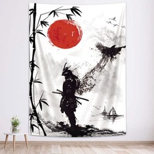 Ink wash art - art, samurai