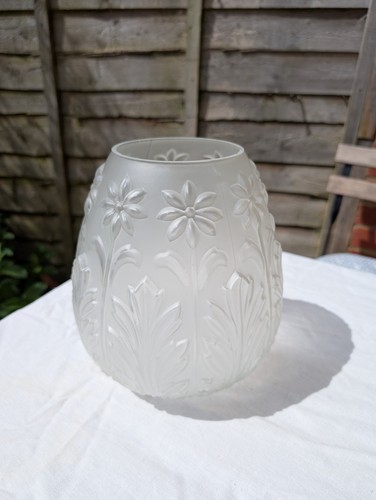 Vintage frosted glass oil - frosted,