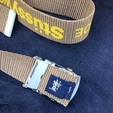 VINTAGE STUSSY BELT  40 Ins XXL SKATEBOARD WORLDWIDE BROWN 