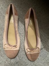 john lewis suede ballwt shoes size 3 peach color flat shoes size36