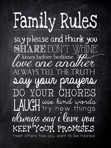 Family rules retro - family, metal