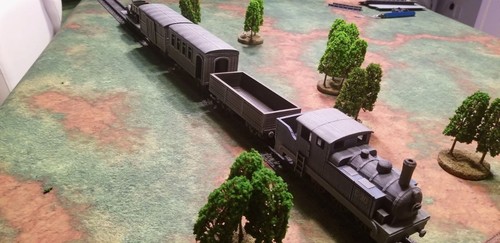 Civilian train set - train, 28mm