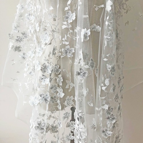 Colourful floral lace tulle - lace,
