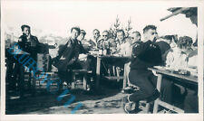 Switzerland Lunch At Chalet Cafe Wassengrat Christmas 1955 4.5 x 2.75 inches.