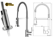 Chrome Pull-Out Kitchen Rinser