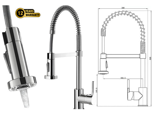 Chrome pull out - pull-out, rinser