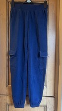 Ladies Primark Navy Combat Fleece Lined Jogging Bottoms - Size XS (6/8) BNWOT