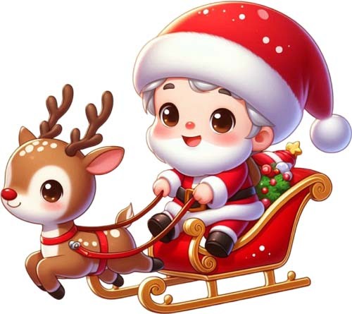 Christmas santa reindeer - santa,