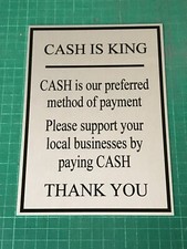 Cash Is King Metal Sign