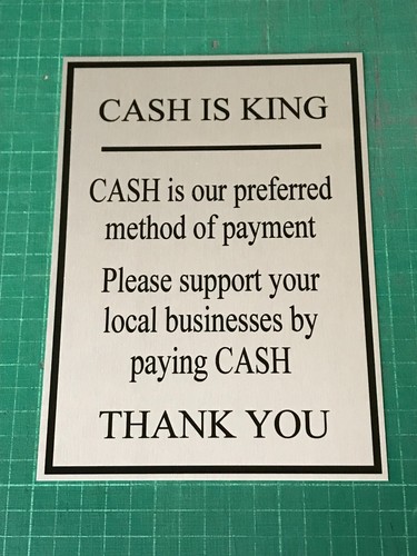 Cash king metal sign - cash, is