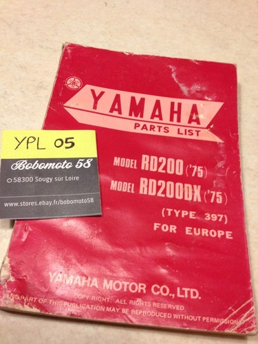 Yamaha parts list rd200dx 397 - yamaha,
