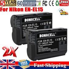 EN-EL15 Battery For Nikon D7000 D7100 D7200 D800 D800E D810 D750 V1 D600 Camera