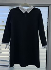 Black Primark Dress With White Collar And Cuff. New