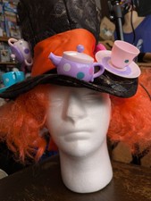 Mad hatter top hat orange - top,