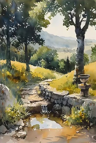 Dartmoor england watercolour - dartmoor,