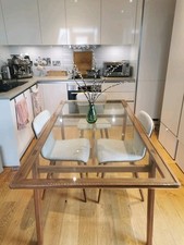 Modern Glass Dining Table + 3