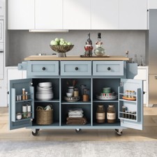 Kitchen Island w Rubber Wood