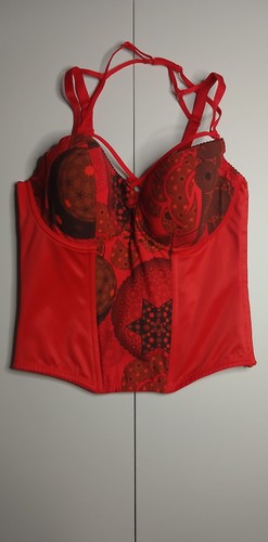 Stunning red corset top - stunning,