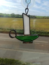 Vintage  Candle Stained Glass Suncatcher,Christmas Decor,Hang or Stand