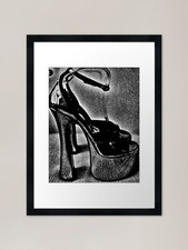 70�s Platform Shoes Framed