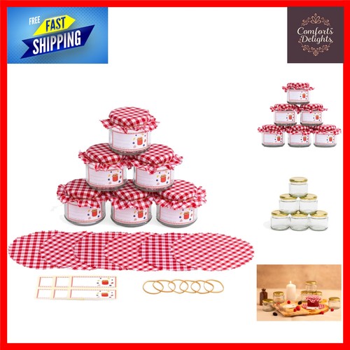 Glass jam jars with - glass,