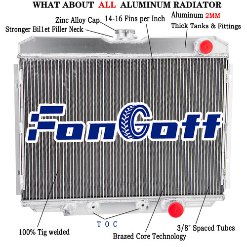 Row radiator fits 1967 - 3,