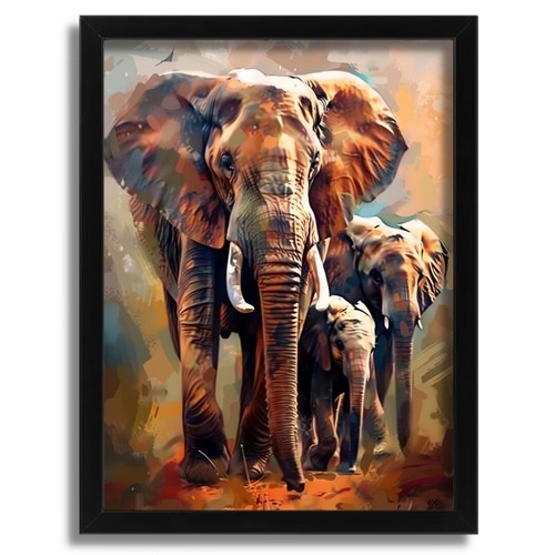 African elephant family wall - family,