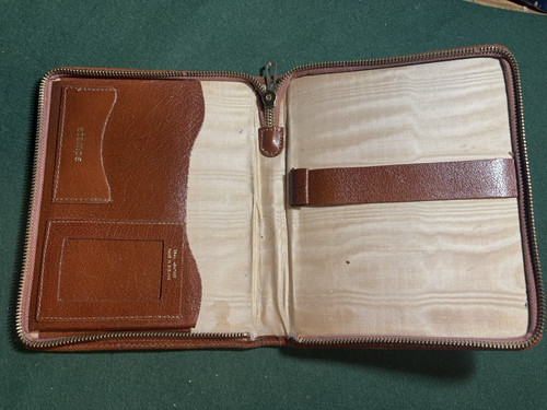 Vintage leather writing - leather, case