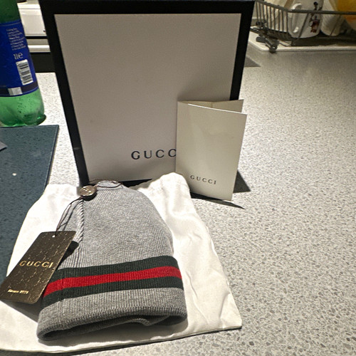 Gucci grey knit beanie - gucci,