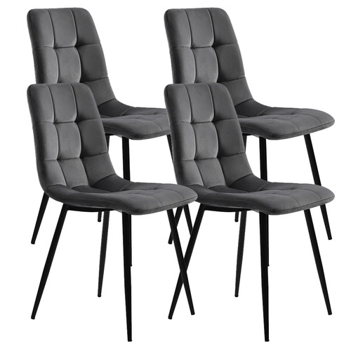 Set velvet dining chairs - of,