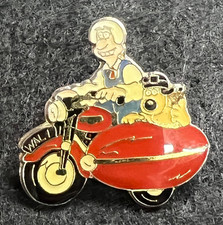 OFFICIAL WALLACE & GROMIT(W&G LTD) MOTORBIKE & SIDECAR PIN BADGE