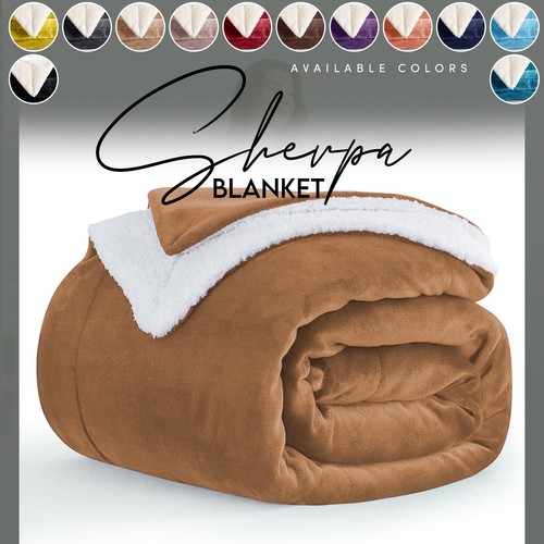 Fluffy sherpa blanket - blanket, super
